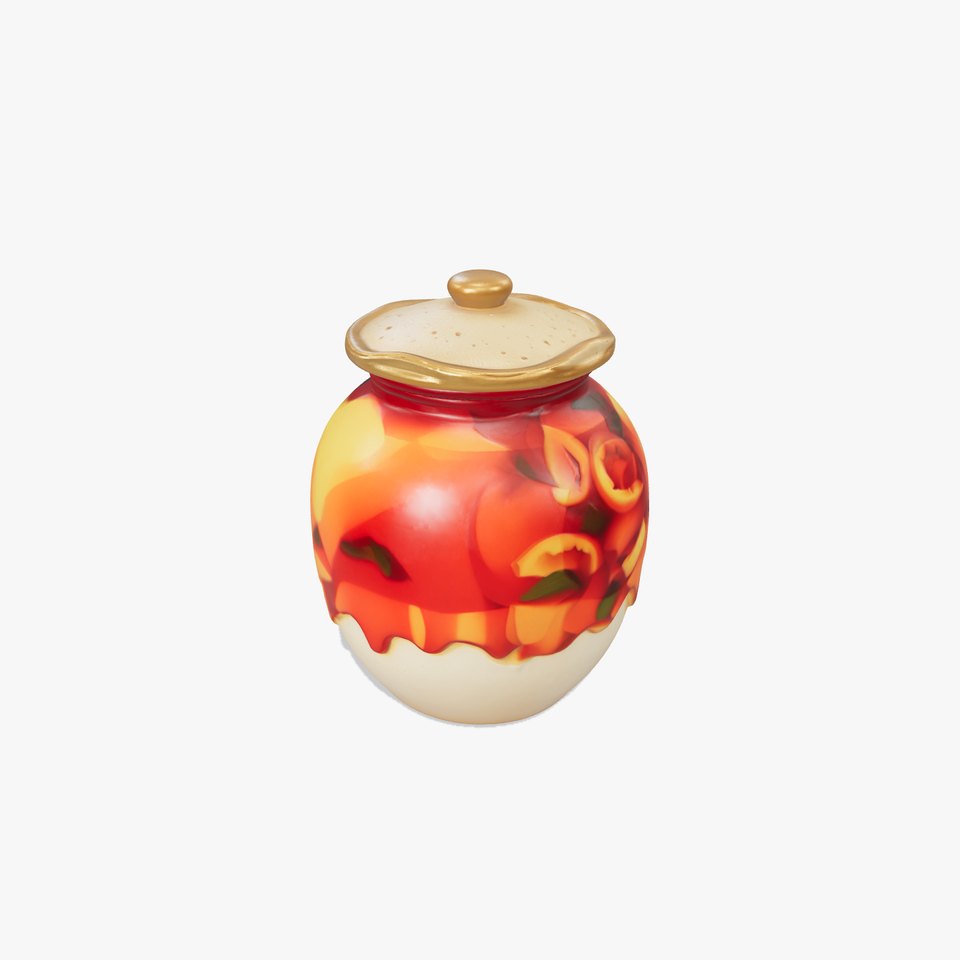 Korean Kimchi Jar Ceramic Model Pack